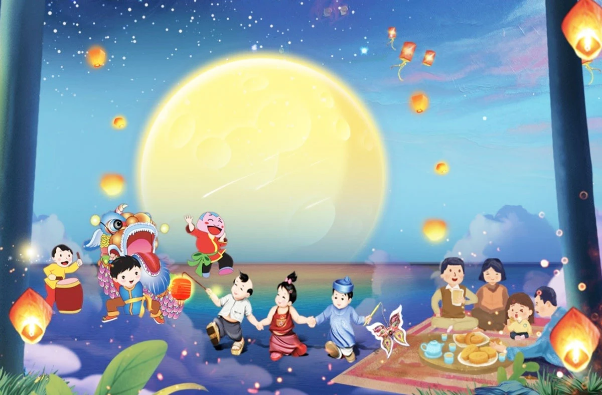 Á hậu Trần Bảo Linh tặng quà trong đêm Trung thu tại Thái Nguyên